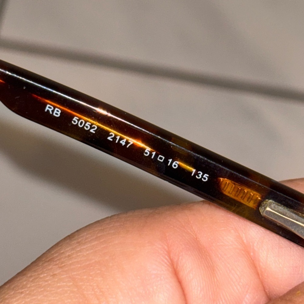 Ray-Ban Eyeglasses Frames RB5052
2147 Brown Tortoise Wrap Rectangular 51-16-135 - Picture 6 of 7